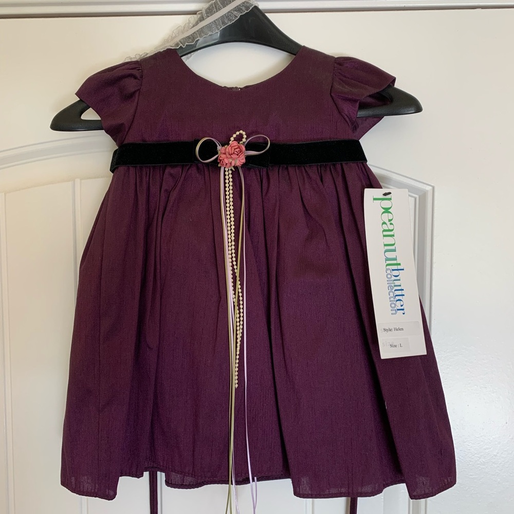 Purple Flower Girl Dress